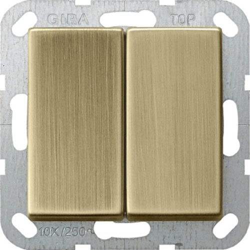 Выключатель кнопочный без рамки Gira ClassiX 2-кл. бронза картинка